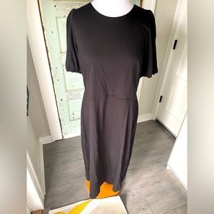 Biden women’s US 14R black jersey maxi dress NWT Tencel